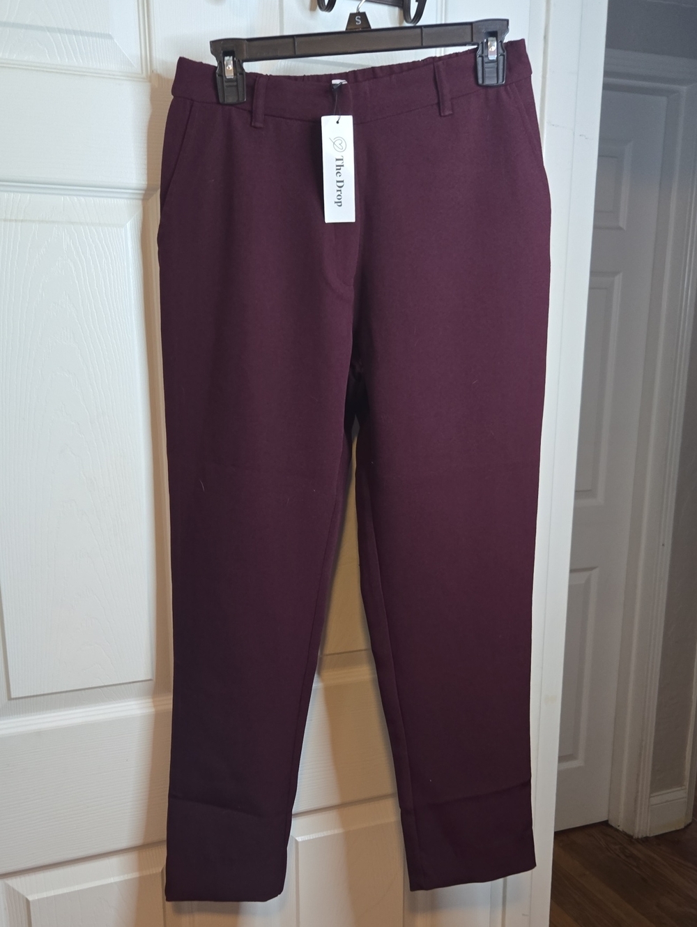 The Drop Slim Fit Burgundy Dress Pants